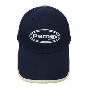 Pamex Logo Tuck Strap Cap Trucker Baseball Hat Builders Hardware Blue White